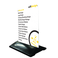 Combo Footpath Sign - Base + Aluminium Composite Panel - 800mm x 600mm